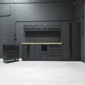 Pillar Werkplaatsinrichting Modulair – Hardhouten werkblad – diepte 61,5 cm – Midnight Black design - Afbeelding 11