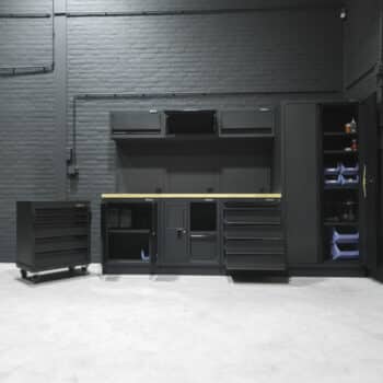 Pillar Werkplaatsinrichting Modulair – Hardhouten werkblad – diepte 61,5 cm – Midnight Black design - Afbeelding 12