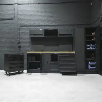 Pillar Werkplaatsinrichting Modulair – Hardhouten werkblad – diepte 61,5 cm – Midnight Black design - Afbeelding 12