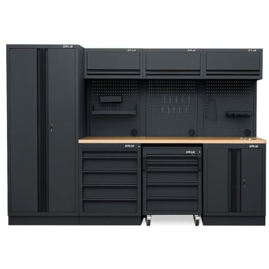 Pillar werkplaatsinrichting houten multiplex werkblad 1