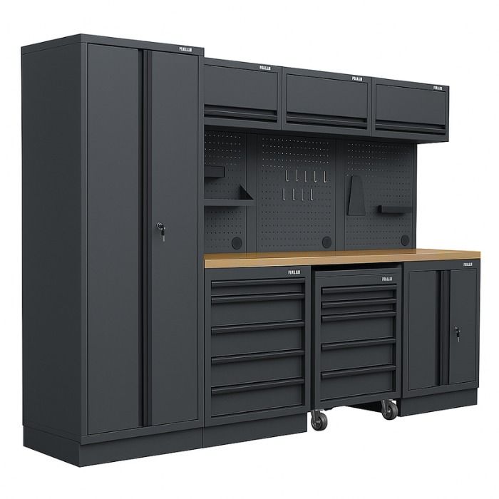 Pillar werkplaatsinrichting houten multiplex werkblad