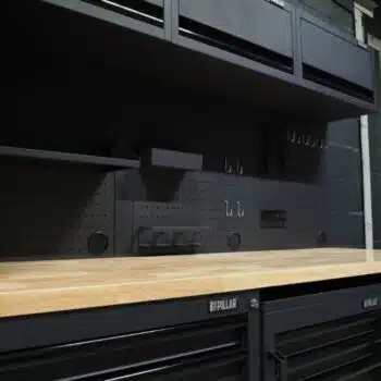 Pillar Werkplaatsinrichting Modulair – Hardhouten werkblad – diepte 61,5 cm – Midnight Black design - Afbeelding 5