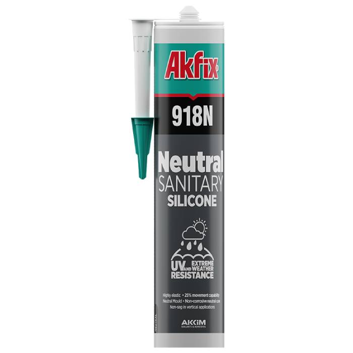AKFIX 918N Siliconenkit Neutraal Sanitair – 310ML