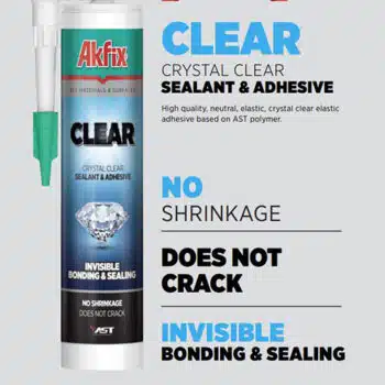 AKFIX ACTIESET MS polymeer hybrikit transparant 290ML 120x + Accu kitspuit 12V t.w.v. €222,48 - Afbeelding 3