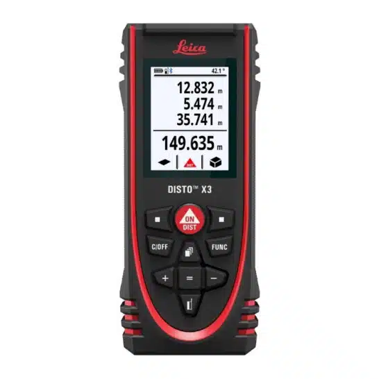 Leica DISTO X3 Laser Afstandsmeter – 150 m – Robuust & IP65 Leica DISTO X3 Laser Afstandsmeter – 150 m – Robuust & IP65