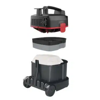 Exploded view van de Sprintus Floory ZERO stofzuiger met overzicht van alle onderdelen.