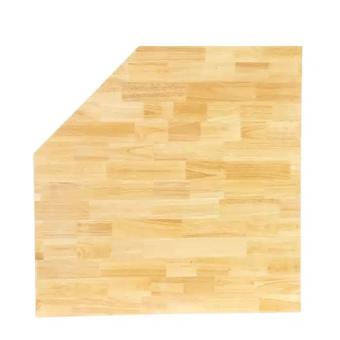 Pillar Hoekwerkblad Rubberhout 860x860mm - Diep Werkblad 38mm