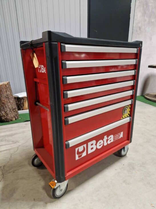 Beta C37A7 Gereedschapswagen 7 Laden Rood