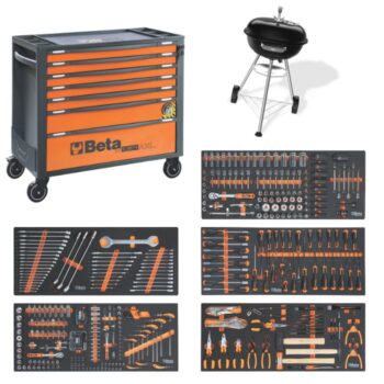 Beta BW 2400AXL/7-5M/O Gereedschapswagen 418-delig met gratis BBQ